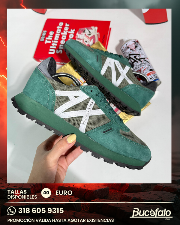 AX Runner Verde/Blanco – Liquidación Talla 40