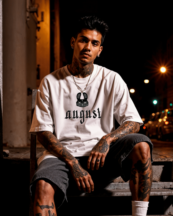 Camiseta Oversize Blanca – August Arte y Estilo Urbano