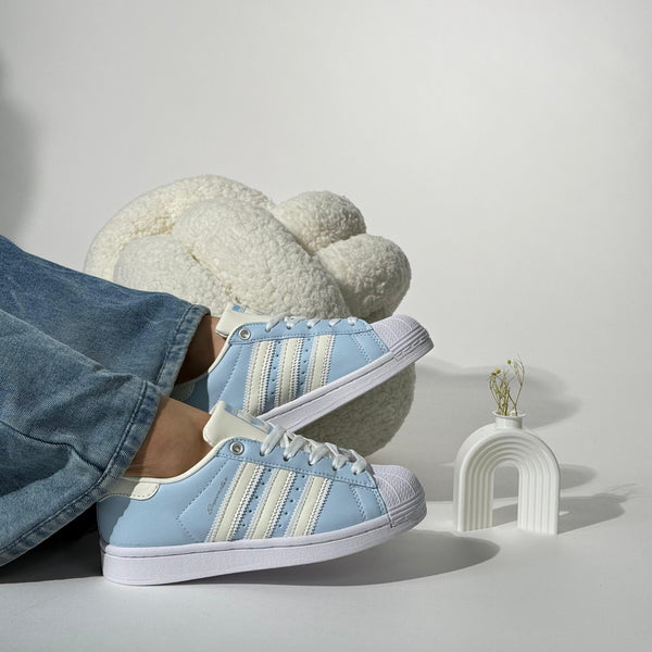 Zapatillas ADDS Superstar Blue-Cream – Estilo Clásico y Frescura