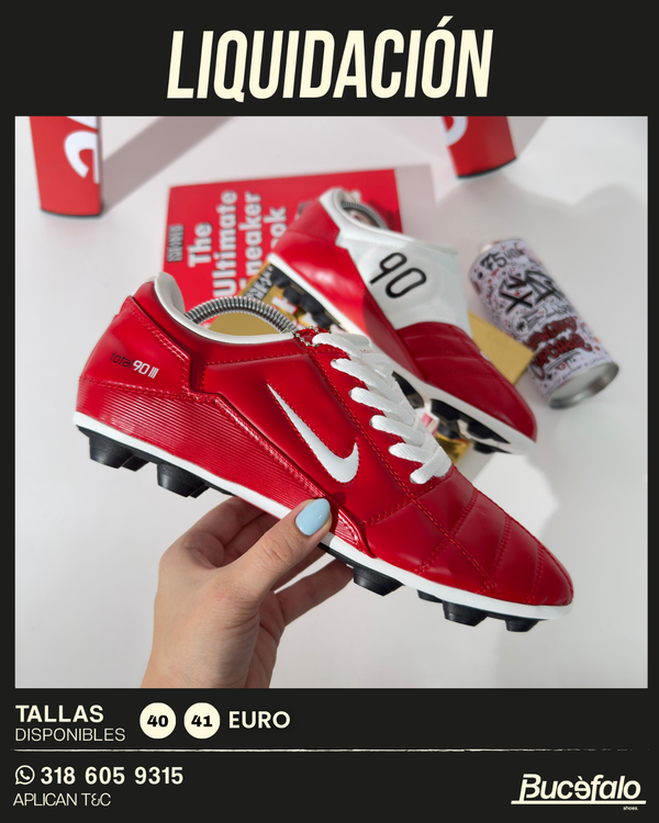 Zapatillas NK Total 90 III Rojas – Potencia Clásica ⚽️🔥