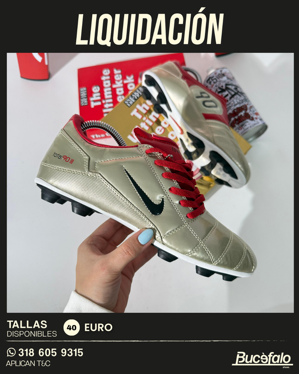 Zapatillas NK Total 90 III Gold – Fútbol con Estilo de Campeón 🥇