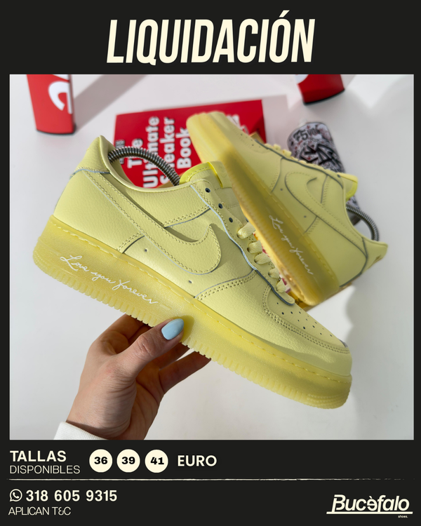 Zapatillas NK Air Force Yellow – Amor y Estilo Ilimitado 💛