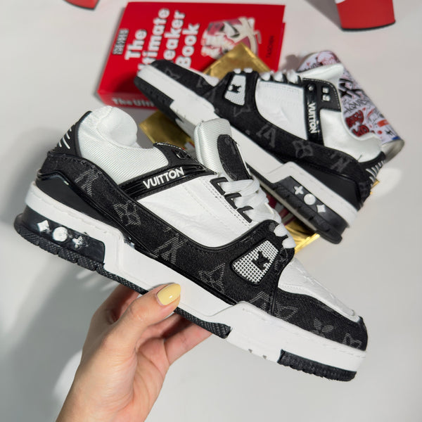 Zapatillas Urbanas Premium Trainer Low – Blanco y Negro con Estilo