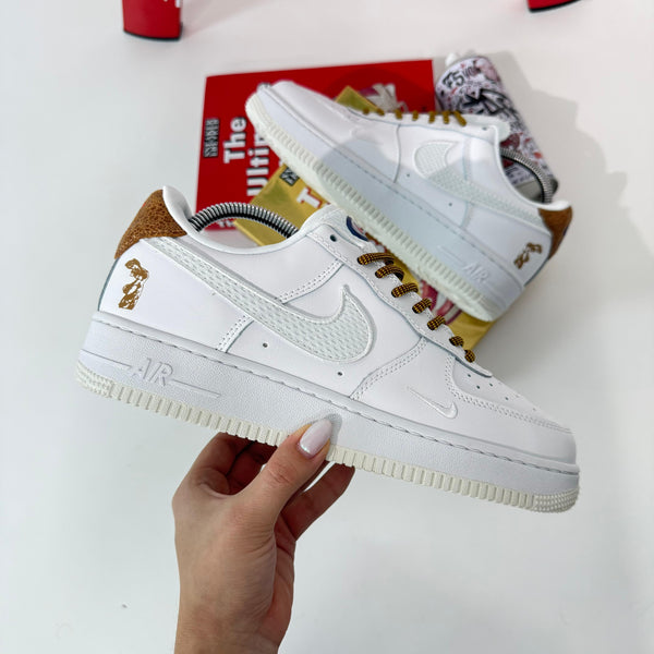 Zapatillas NK Air Force 1 Low White Brown – Clásico con Detalles Premium
