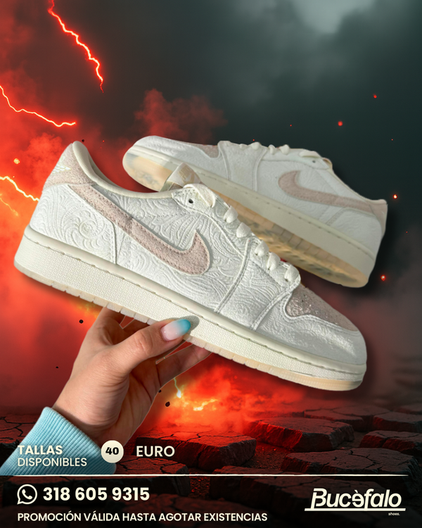 JDN 1 Low Premium Blanco/Rosa – Liquidación Talla 40