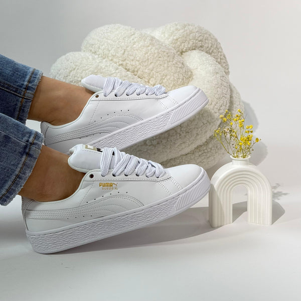 Pma Suede Classic Triple White – Elegancia Minimalista en Blanco Total