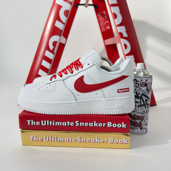 Zapatillas NK Air Force 1 x Supreme Rojas – Icono del Streetwear 👟🔥