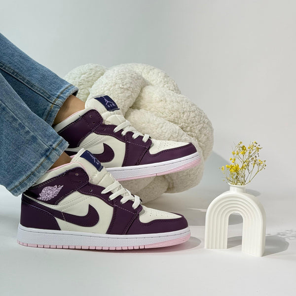 JDN 1 Mid Purple Mocha – Estilo Retro con Toque Femenino