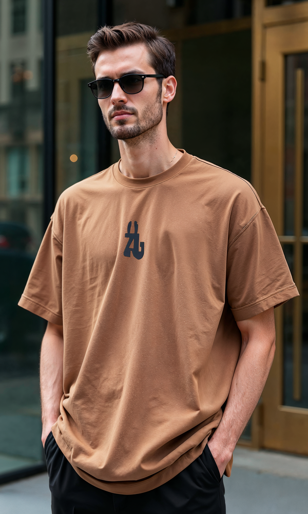 Camiseta Oversize Marrón – August Estilo Urbano Minimalista