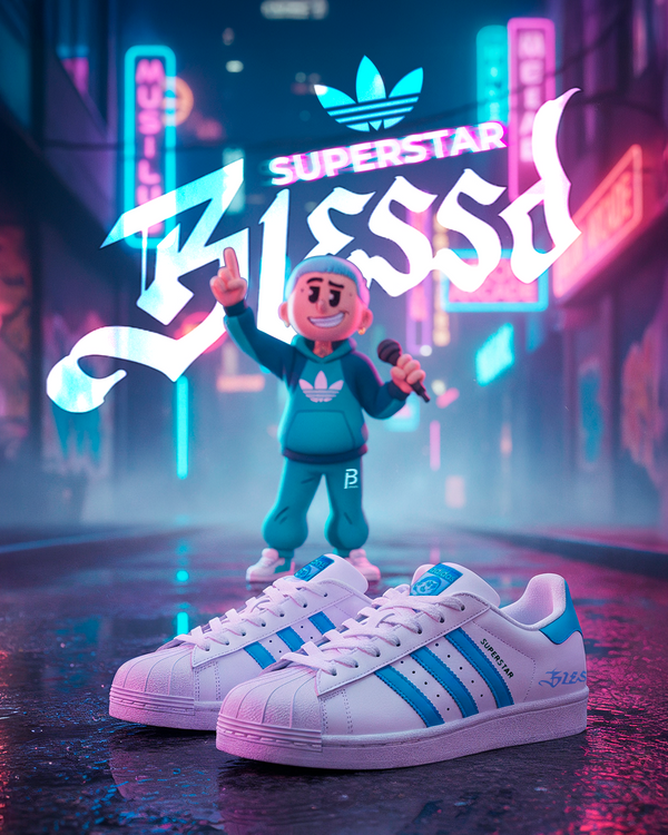Zapatillas Adds Superstar 2000 – Blanco/Azul Retro