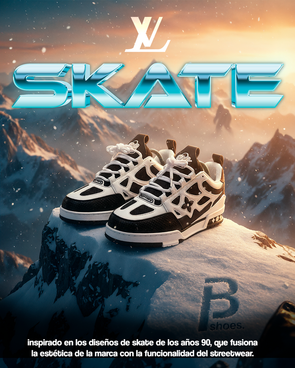 LV Skate Trainer Black/White – Lujo Deportivo con ADN Urbano