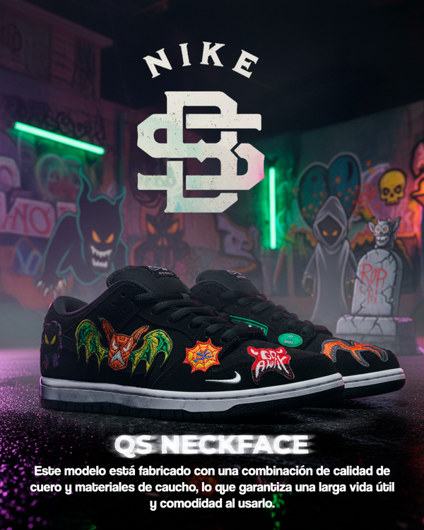 NK SB Dunk Low Neckface – Oscuridad, Arte y Skate