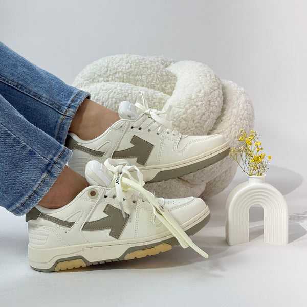 OW Arrow Blanco Gris – Streetwear Premium con Estilo Futurista