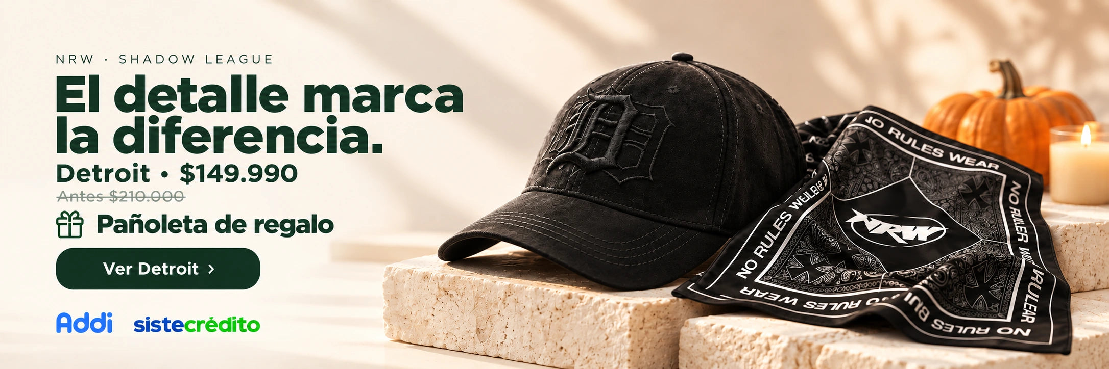 Detroit $149.990, pañoleta de regalo.
